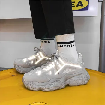 

Men's women's shoes spring 2020 new style Sport casual Summer breathable reflective mesh surface running Fashion ins shoes