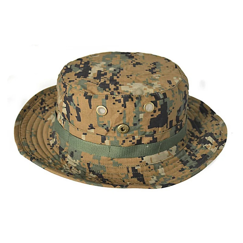 2 шт./лот, военная Панама, сафари, Boonie, солнцезащитные шляпы, летняя кепка для мужчин и женщин, камуфляжная Панама с нитью, рыбацкая Кепка