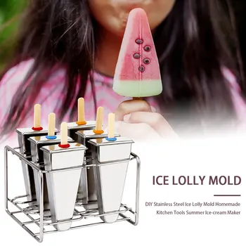 

Ice Lolly Mold Kitchen Tools Dessert Fruit Juice Ice-cream Maker Stainless Steel Ice Lolly Mold