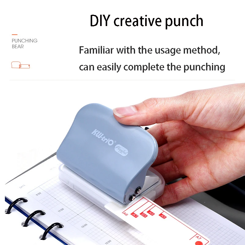 Adjustable Metal 6 Hole Punch Loose Leaf Puncher For A3 A4 A5 B4 B5 Paper  Cutter Puncher School Office Binding Stationery - AliExpress