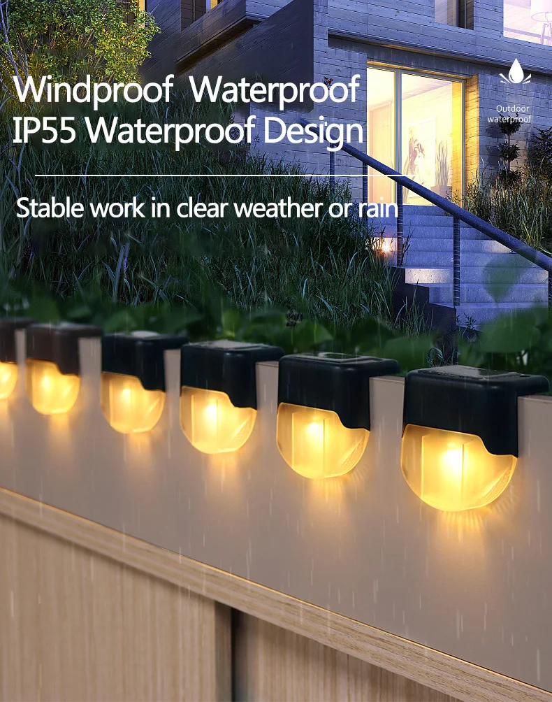 Solar Deck Lights Waterproof Led Stepstair Light Outdoor Fence Lamps Garden Solar Lights Outdoor Luz Solar Led Para Exterior Solar Lamps Aliexpress