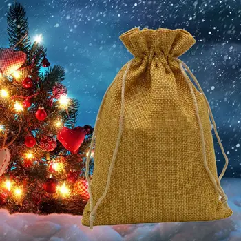 

24 Days Countdown Advent Calendar Hanging Drawstring Candy Bags with Stickers