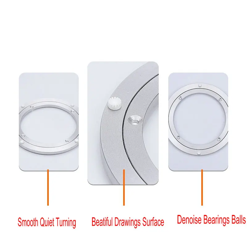 Thicken Lazy Susan Serving Ring Rotating Plate Steel Ball Bearing Round Swivel Turntable Plate Table Swivel Plate (15)