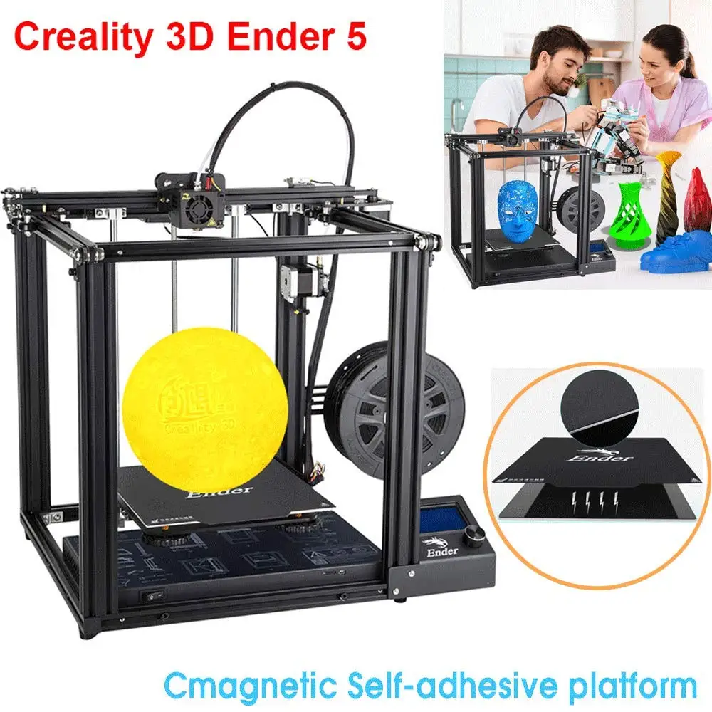 

Creality Ender 5 Creative Solid Core XY FDM 3D Printer Upgraded Supply Resume Printing for hobbyists Home and School Users