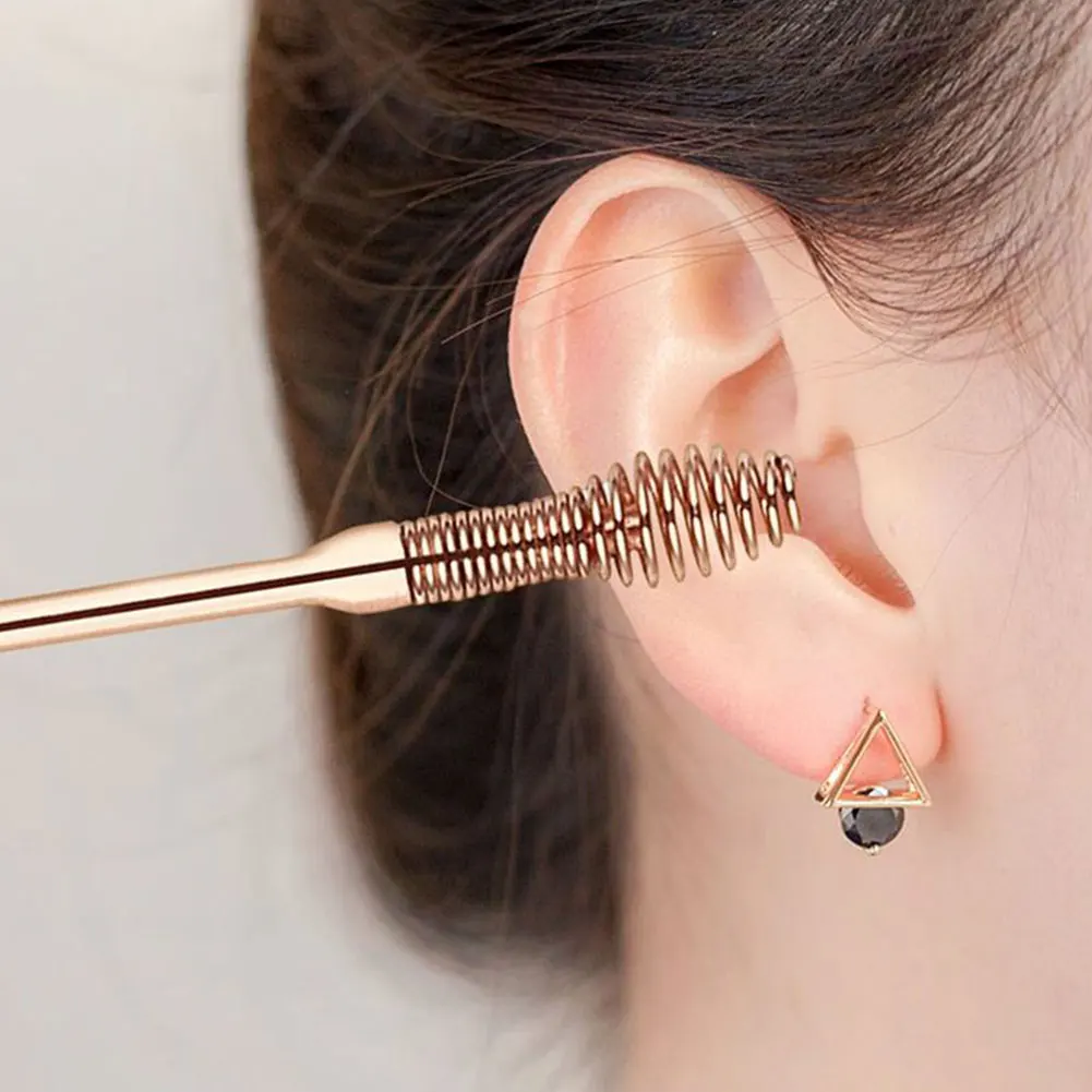 Wax Remover Dig Ear Wax Pickers Circular 6pcs set Durable Spiral Head Cleaner Ears Care Scoop 4