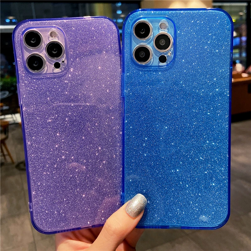 Radiant Glitter Shockproof Phone Case - Bright Slim TPU Cover