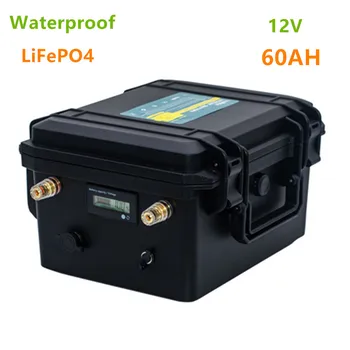 شراءLifepo4 12 فولت 60AH بطارية ليثيوم حزمة مقاوم للماء DC12V 60ah LiFePO4 بطارية مع شاحن 10A ل LED ، عربة جولف ، الخ