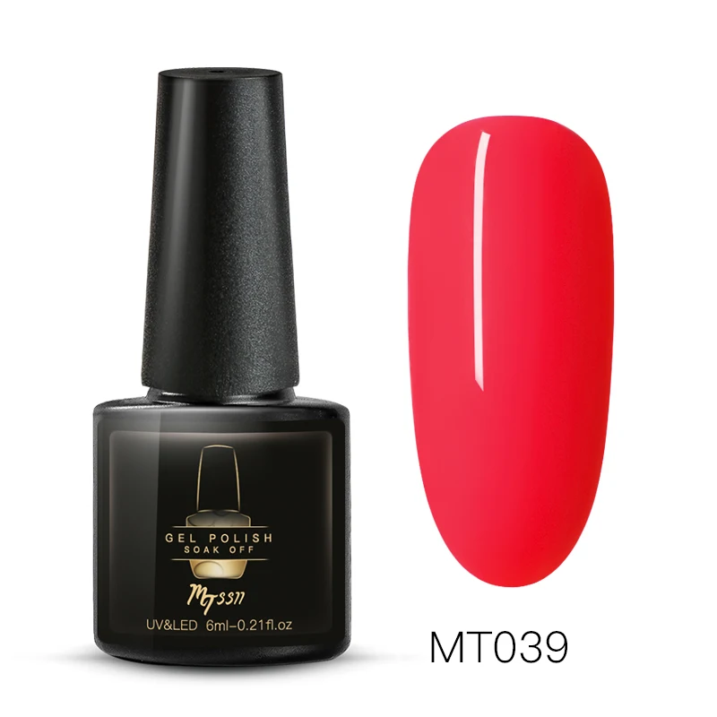 Mtssii красный чистый цвет набор гель-лаков для ногтей замочить от маникюра верхнее Базовое покрытие УФ гель лак Полупостоянный дизайн ногтей маникюр - Цвет: VS04754
