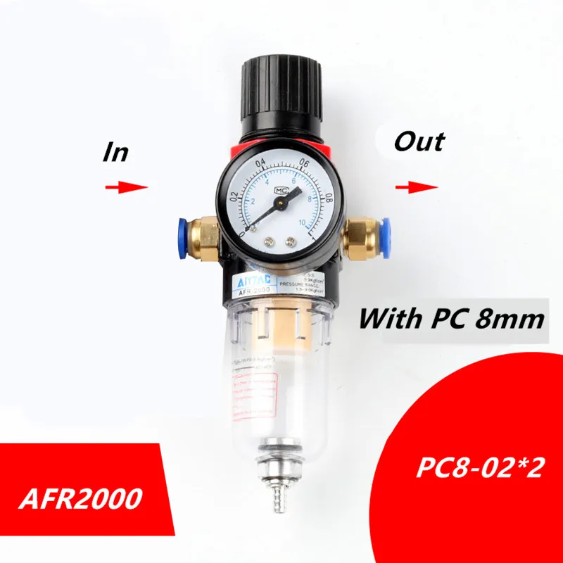 New AFR-2000 Pneumatic Filter Air Treatment Unit Pressure Regulator ...