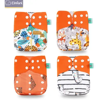

4pcs Baby Eco-friendly Diaper Washable Cloth Diaper Cover Adjustable Baby Nappy Reusable Pocket Diapers Hot Sale