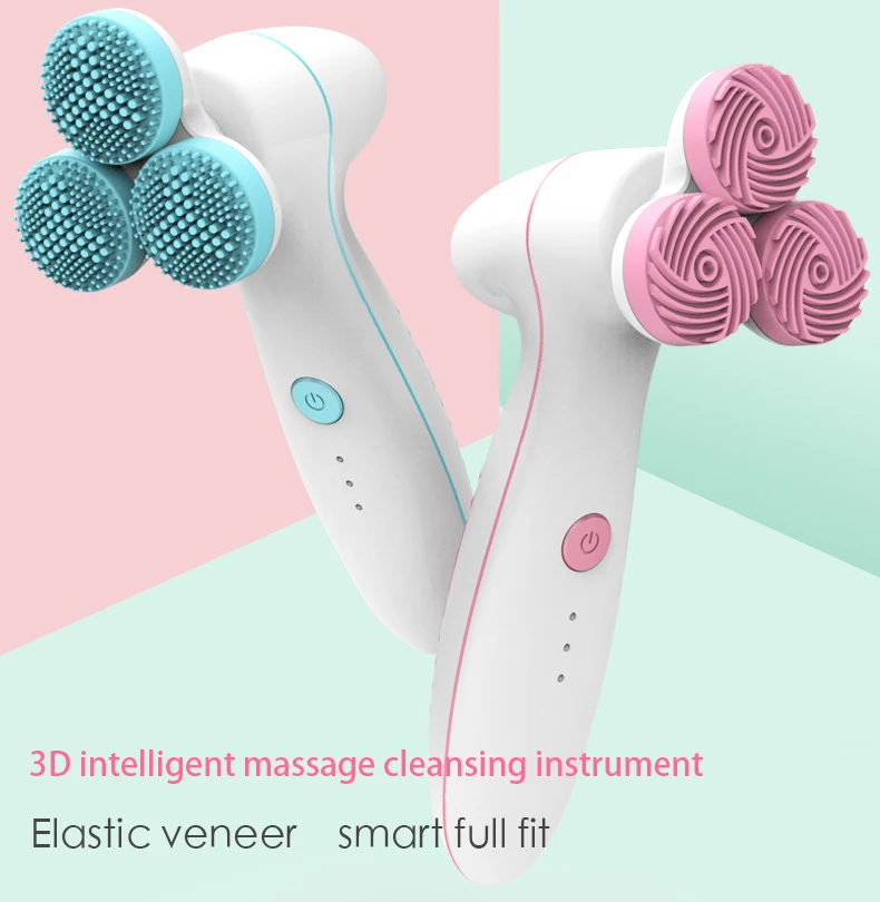 

3D Intelligent Cleansing Instrument Black Dot Acne Face Cleansing Lunaing Silicone Cleaner Foreoing Blackhead Pore Facial Clean