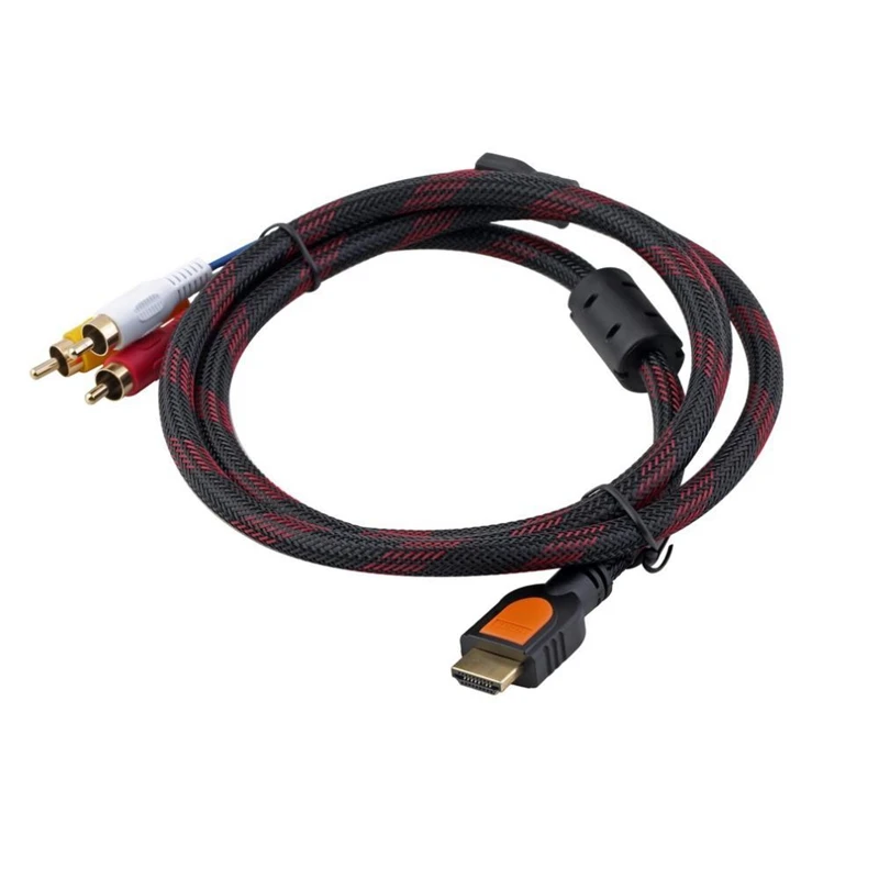 HDMI штекер RCA Видео Аудио AV кабель адаптер для PS3 PS4 для wii, новейший