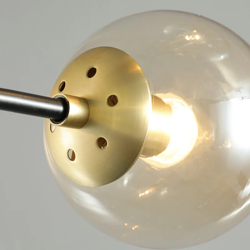 Скандинавский стеклянный шар люстра светильник ing Современная гостиная люстра креативный подвесной светильник для дома в помещении ветка Подвесная лампа