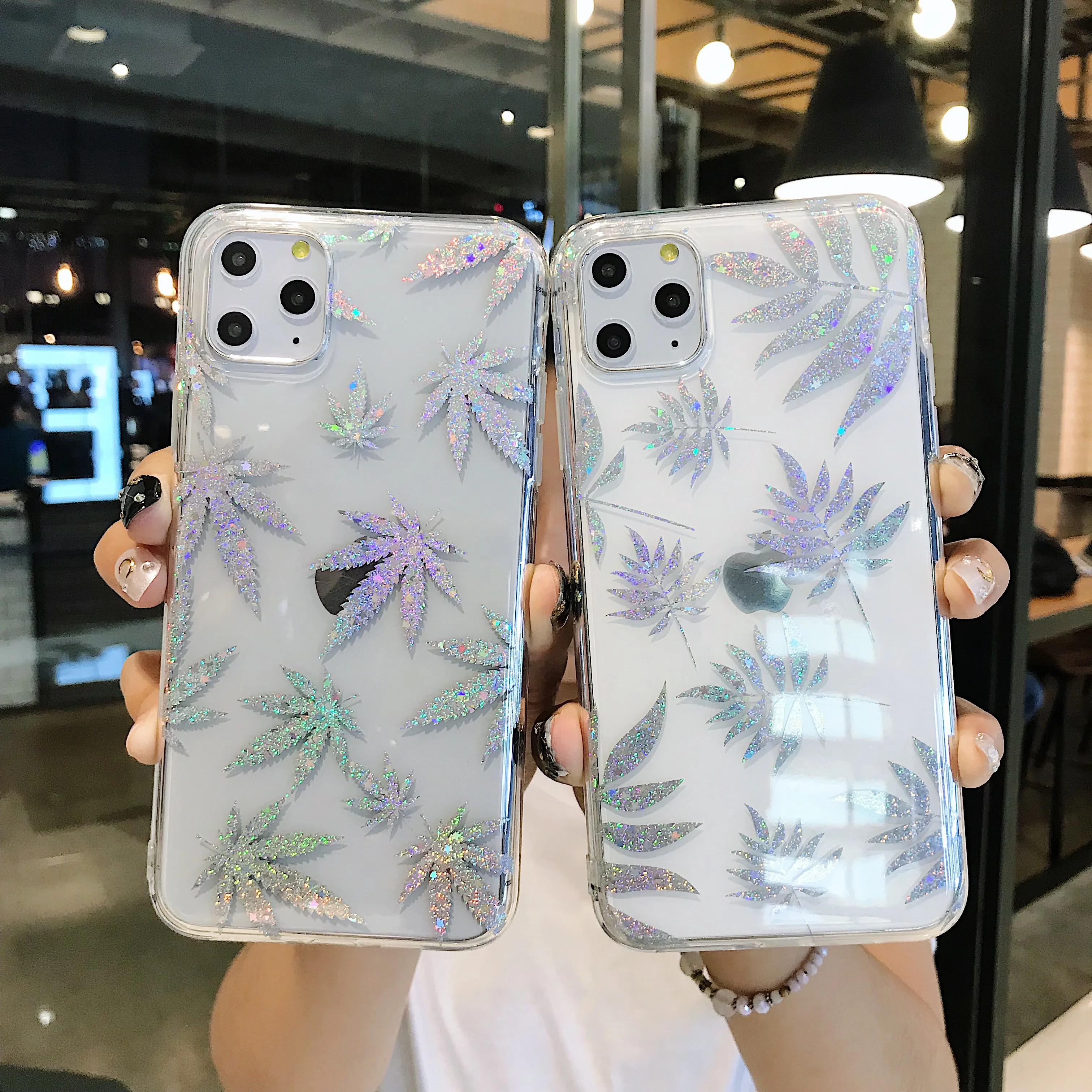 Прозрачный мягкий силиконовый чехол Bronzing Maple Leaves для iphone X XR XS Max SE 2020 11 12 Pro 6 6s 7 8