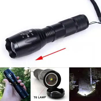 

XML-T6 Built Tough Super Bright Durable LED Flashlight Emergent Lamp Torch Zoomable Outdoor Sporting Waterproof Climbing