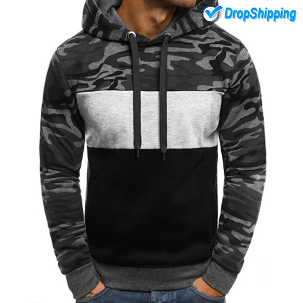 

2020 Autumn Winter NEW Mens Long Sleeve Fleece Camouflage Hoodies Sweatshirts Casual Tracksuits Hip Hop Sweatshirt Sweat Homme