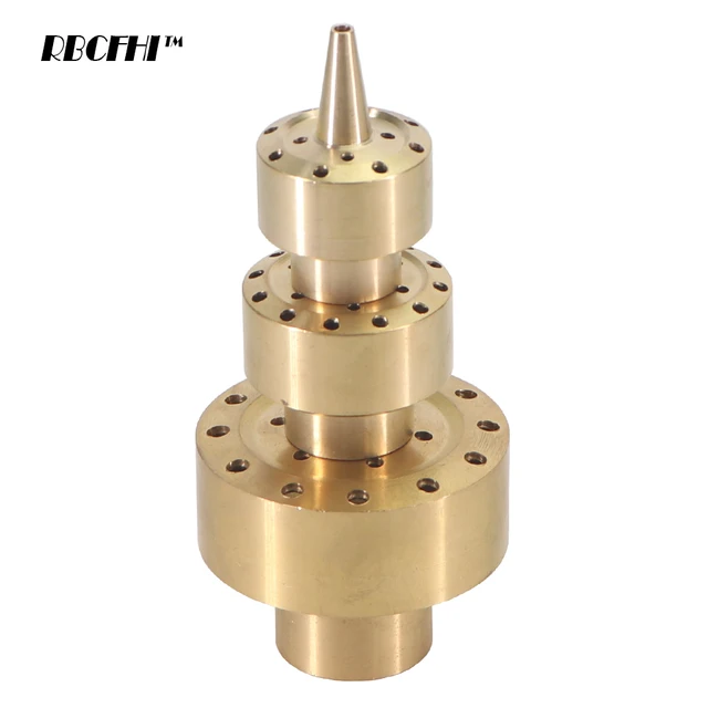 Rbcfhi 1/2 ' 3/4 1 Női Sárgaréz Szökőkút Fúvóka Virágvirág -Sprinkler Kerti Táj Vízpermet Tó Sprinkler Fej