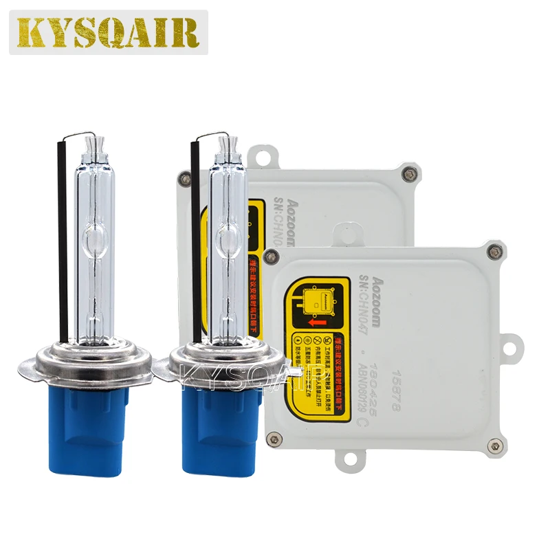 KYSQAIR Original 12V 55W Aozoom AC Slim HID Ballast Kit Xenon H7 5500K H1 H11 D2H Fast Bright Auto Lamp Bulbs Car Accessories (2)