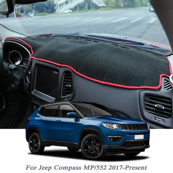 

Car Styling Dashboard Protective Mat Shade Cushion Pad Rose Carpet For Jeep Compass MP/552 2017-Present RHD&LHD Auto Accessory