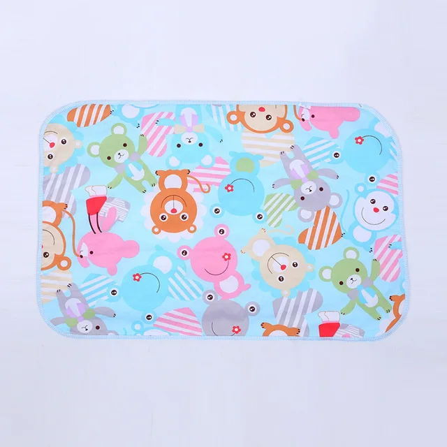 bear 60*90 см, пеленальный коврик для ребенка, мультяшный хлопок, водонепроницаемый лист, пеленальный коврик для ребенка, пеленки для стола, писсуар, игровой матрас для новорожденных - Цвет: bear