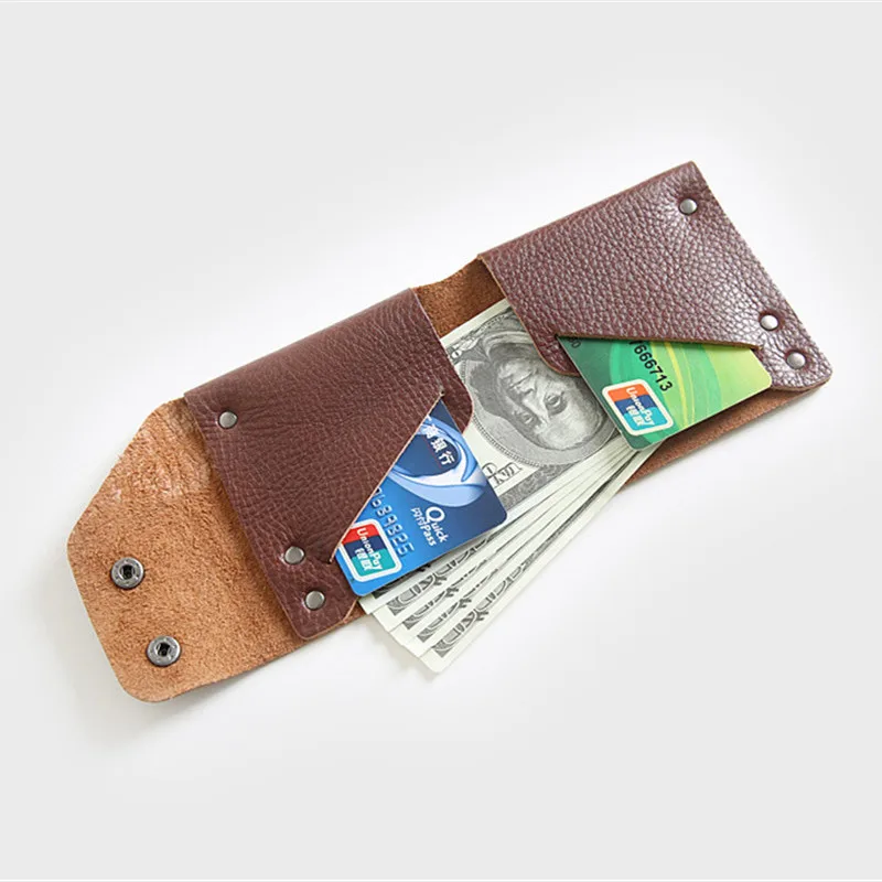 Мужской кошелек с зажимом для денег из натуральной кожи, супер тонкий держатель для денег с передним карманом, мужской кошелек с зажимом для ID карт, кошельки