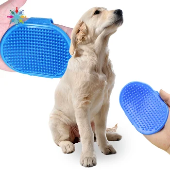 

Pet Dog Cat Bath Brush Comb Rubber Glove Hair Fur Grooming Massaging Massage Mit TLS