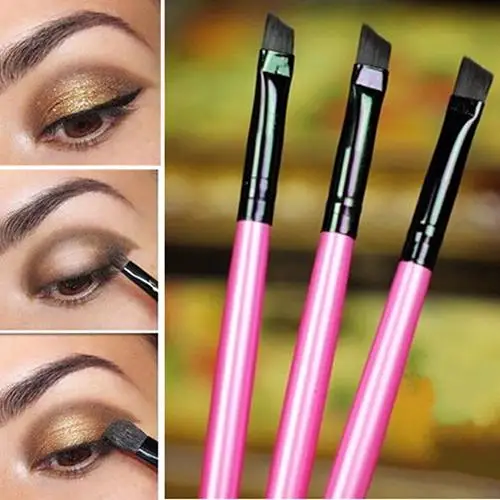 

3Pcs Angled Tip Eyeliner Eye Shadow Eyebrow Brushes Cosmetic Makeup Beauty Tool