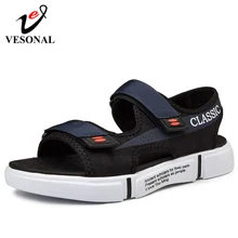 VESONAL Повседневное Мужская обувь Sandalias для мужчин и женщин мужские дышащие пляжные сандалии брендовая модная прогулочная обувь летний Винтаж