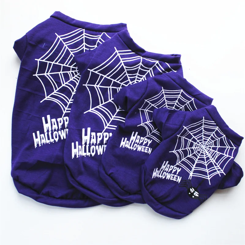 New Dog Clothes Halloween Carnival Funny Pet Dog Hoodies Spring Pumpkin Christmas Pet Dress Costume Pets T-shirt Vest