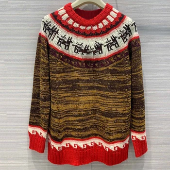 

Casual Knitted Sweater Women Autumn Long Sleeve O-neck Sweater Pullover Female New Arrival