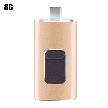 

4-in-1 Mini USB Stick Portable USB Flash Drive for Cell Phone PC Computer Universal 8G/16G/32G/64G/128G DQ-Drop