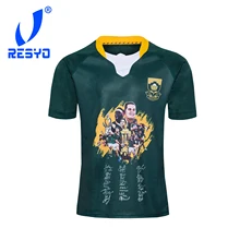 RESYO для Южной Африки регби подпись издание Джерси Спортивная рубашка S-5XL