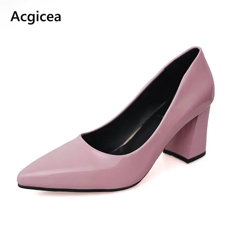 

Size35-53 Nice Pop Fashion Consise Women Pumps Spring Autumn Daily Usual Shoes Woman Square High Heels Office Ladies Footwear