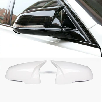 

Bright White ABS Side Rear View Mirror Cover Replacement Ox Horn For-BMW 1 2 Series X1 Z4 F45 F46 F48 F49 2016-2019