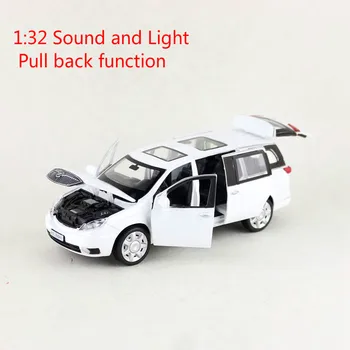 

1:32 BUICK GL8 Diecast Alloy Metal MPV toy Car Collection Vehicle Model Pull Back Sound Light Toys children Diecast Business Car