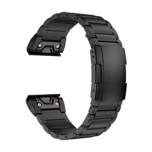 Fenix 6x band, pulseira de metal de titânio 26mm, bracelete para relógio garmin fenix 5x plus fenix 6x pro