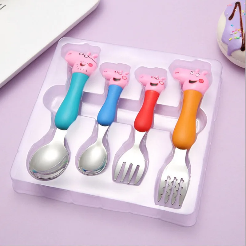 Peppa-Pig-toy-Tableware-Spoon-Cross-Fork-Soup-Spoon-Set-Dining-Lunch-George-Action-Figures-Anime (2)