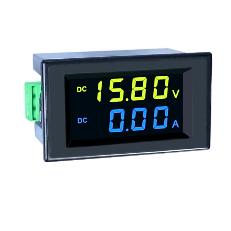1pcs Dc 0600v / 200a Voltage Ammeter Twocolor Display Led Panel