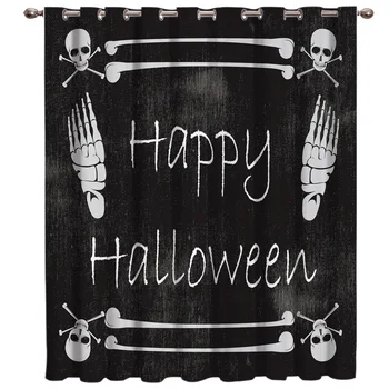 

Happy Halloween Window Treatments Curtains Valance Kitchen Bedroom Indoor Kids Curtain Panels With Grommets Window Treatment