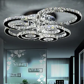

Ceiling Lights for Living Room Luminarias Para Sala Plafon Ceiling Lamp Fixture LED Crystal Modern LED Bulbs Remote Control Iron
