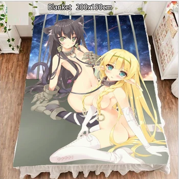 

Anime Fleece Blanket and Bedspreads How Not to Summon a Demon Lord Galeu Rem Shera otaku Blankets for Beds 200cm 100cm