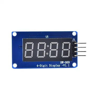 

4-Digit Digital Tube Display Module Led Brightness Adjustable Module With Clock Point Accessory Building Block Module