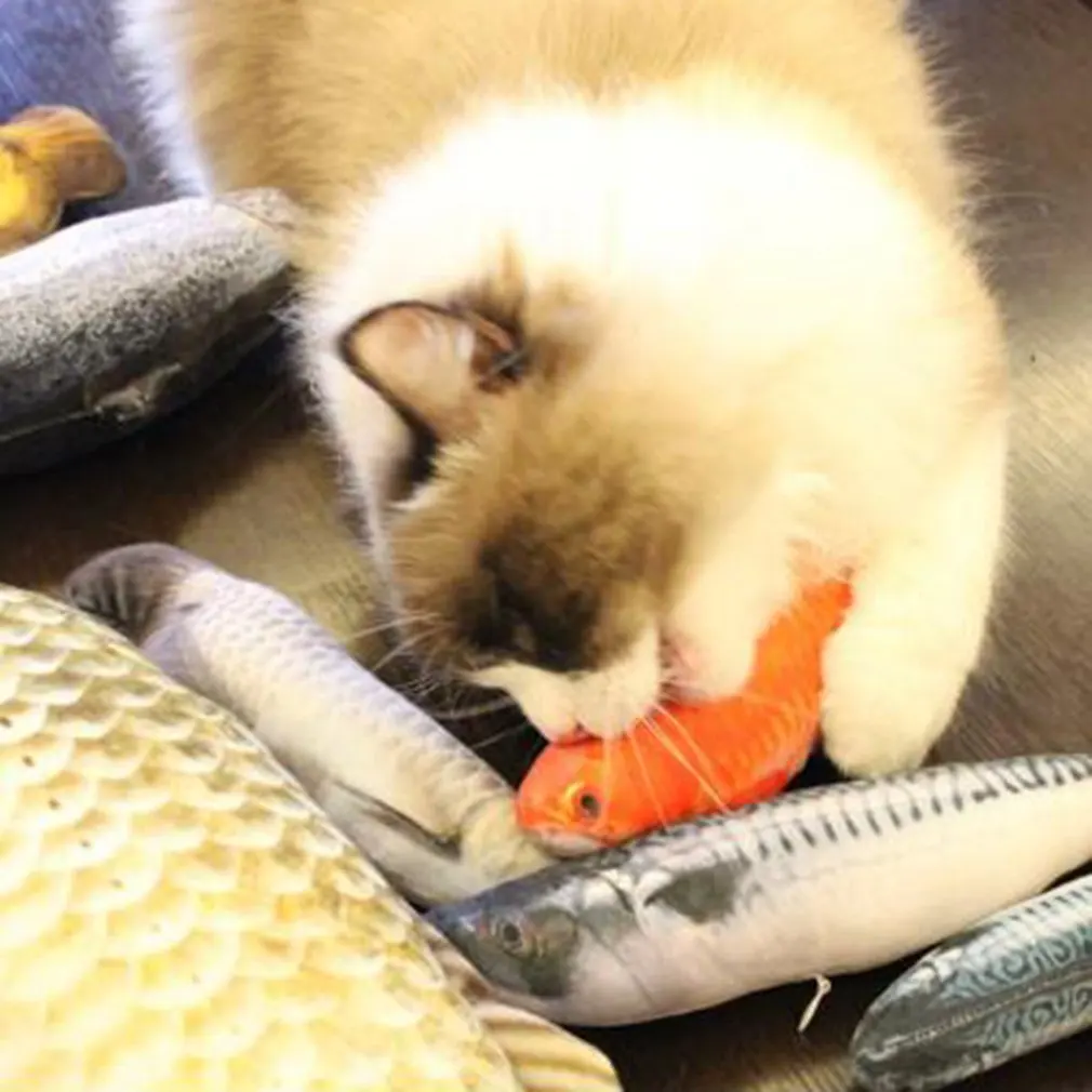 Креативная 3D Рыбка Форма Kattenspeelgoed подарок кошка мята рыба заполнена подушка кукла Gesimuleerde рыба играть игрушка для домашних животных