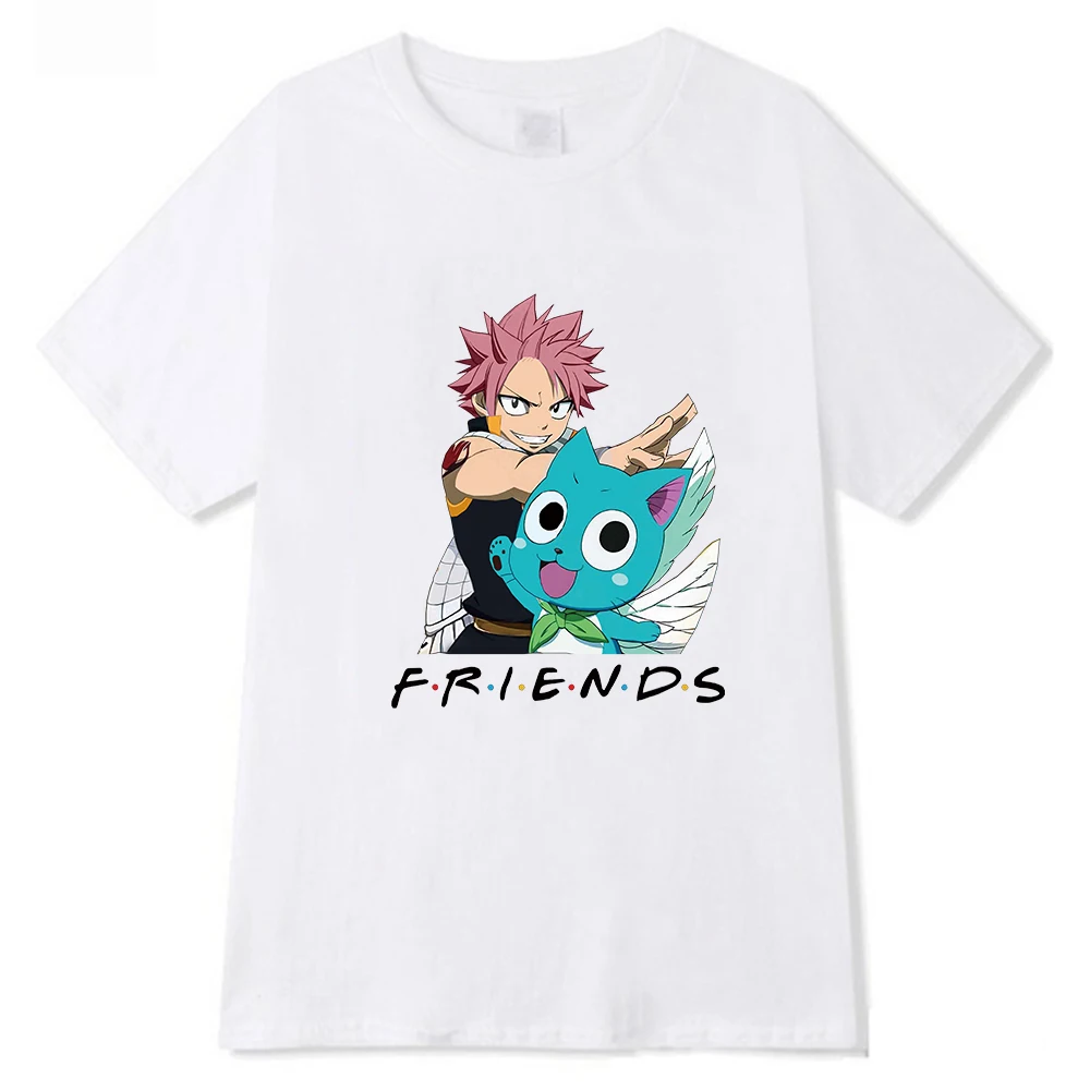 

Классическая японская футболка Fairy Tail с аниме, лето 2021, дышащая футболка, мужская повседневная спортивная одежда с коротким рукавом, унисекс
