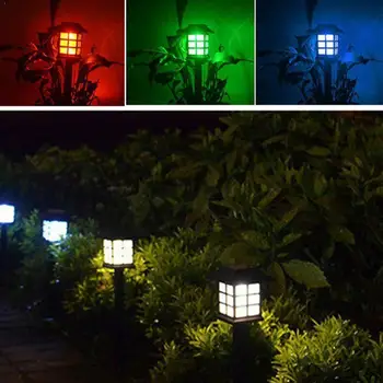 

Solar Lights LED Decorative Columns Post Lantern Pole Pathway Path Deck Light Landscape Lighting Lamp Garden Yard Patio 2V M0W5