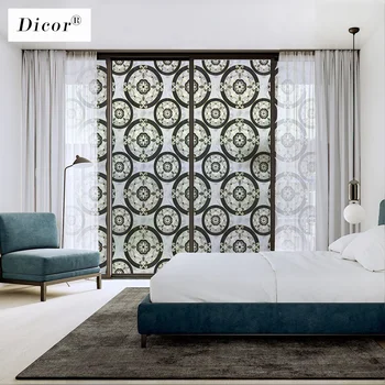 

DICOR 2020 New Nordic Style Window Film Flowers Frosted Opaque Privacy Glass Sticker Modern Decoration for Home Decor BLT2272