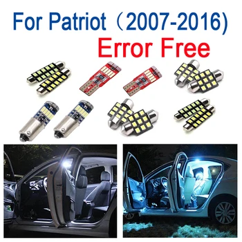 

8pc x 100% error free LED lamp Interior Dome Map Reading + License plate + Trunk Light bulb Kit For Jeep for Patriot 2007-2016