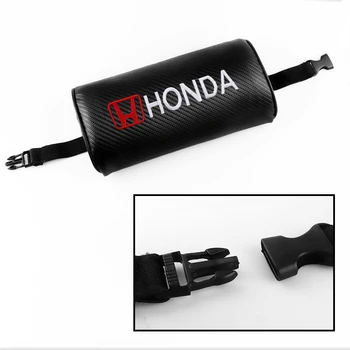 

Car Styling Carbon Fiber Car Neck Pillow Massage Leather Headrest For Honda City Odyssey Civic Accord CRV HRV Legend Jazz RR