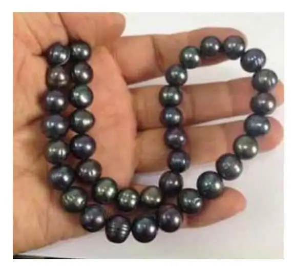 12-13 мм натуральный Южное море барокко черный зеленый жемчуг ожерелье 18 дюймов 14 К золото застежка 12-13 мм натуральный Южное море барокко черный зеленый жемчуг ожерелье 18 дюймов 14 К золото застежка