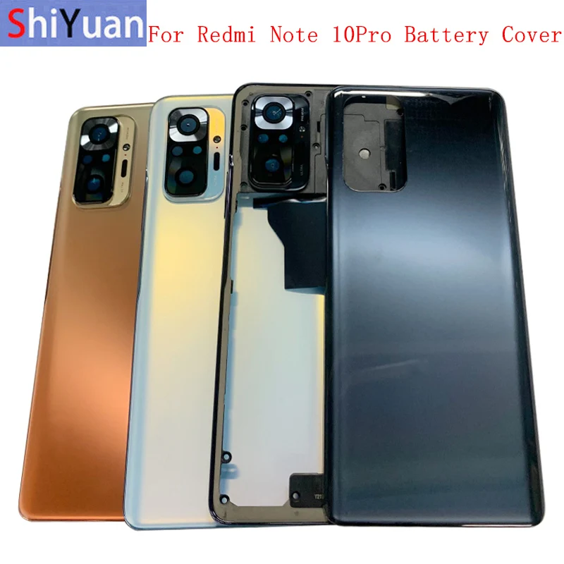 Крышка батарейного отсека задняя крышка корпуса для Xiaomi Redmi Note 10 Pro со средней